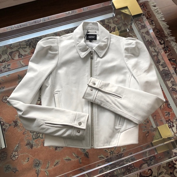 Lamarque White Leather Jacket - Picture 9 of 15